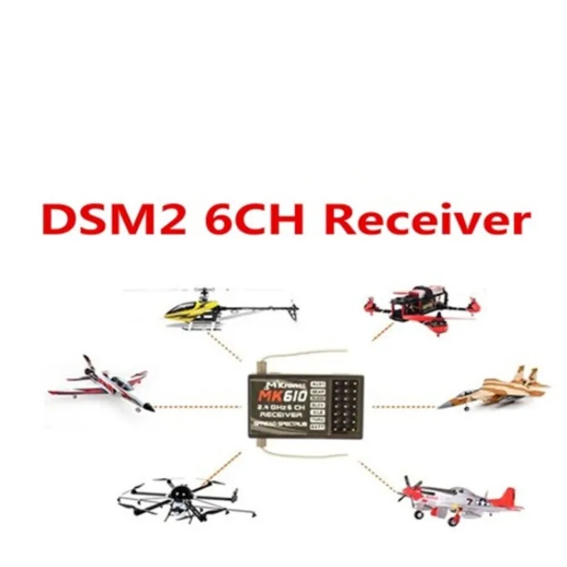 DSM2 MK610 AR6100 2.4G 6CH Ric - Drone Battery Adapter recensione e prezzo
